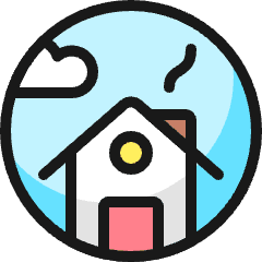 Real Estate Search House Icon from Ultimate Colors Set