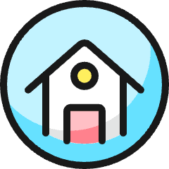 Real Estate Search House 1 Icon from Ultimate Colors Set