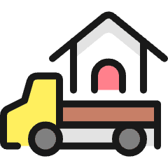 Real Estate Truck House Icon from Ultimate Colors Set