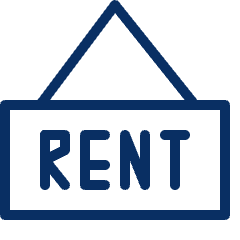 Rent Sign Icon from Cyber Line Set