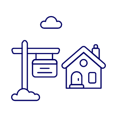 Sell House Illustration from UX Line Set