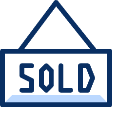 Sold Sign Icon from Cyber Duotone Set