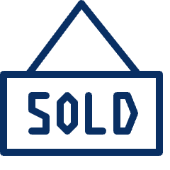 Sold Sign Icon from Cyber Line Set