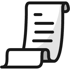 Receipt Icon from Ultimate Colors Set