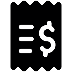 Receipt Dollar Icon from Ultimate Bold Set