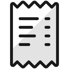 Receipt Slip Icon from Ultimate Colors Set