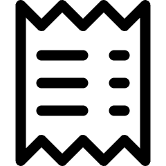 Receipt Slip Icon from Ultimate Regular Set