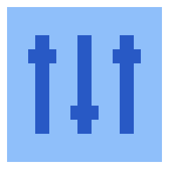 Equalizer Icon from Sharp Flat Set