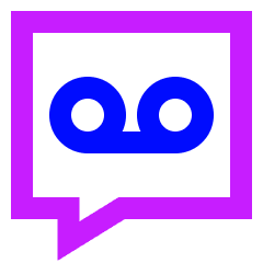 Recording Tape Bubble Square Icon from Sharp Neon Set