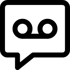 Recording Tape Bubble Square Icon from Core Line Set