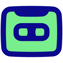 Tape Cassette Record Icon from Plump Pop Set