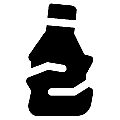 Compressed Plastic Bottle 2 Icon from Ultimate Bold Set