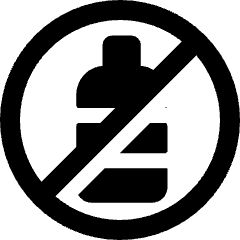 No Plastic Bottle Icon from Ultimate Bold Set