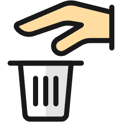 Recycling Hand Trash 1 Icon from Ultimate Colors Set