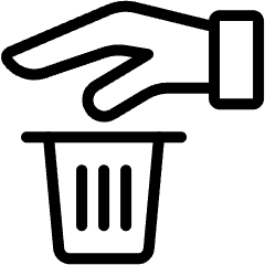 Recycling Hand Trash Icon from Ultimate Light Set