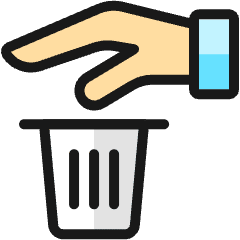 Recycling Hand Trash Icon from Ultimate Colors Set