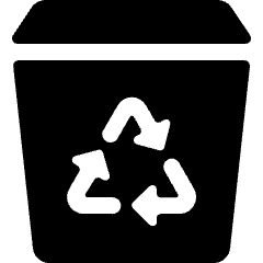 Recycling Trash Bin 1 Icon from Ultimate Bold Set