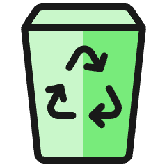 Recycling Trash Bin 1 Icon from Ultimate Colors Set