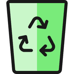 Recycling Trash Bin 2 Icon from Ultimate Colors Set