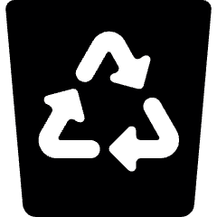 Recycling Trash Bin 2 Icon from Ultimate Bold Set