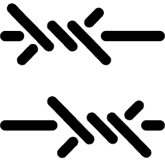 Barbed Wire Fence Icon from Ultimate Bold Set