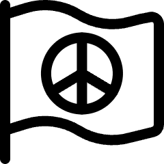 Peace Flag Icon from Ultimate Regular Set