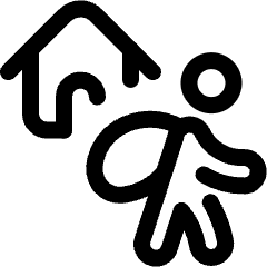 Refugee Immigration House Icon from Ultimate Regular Set