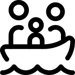 Refugee Immigration Sea Boat Icon from Ultimate Regular Set