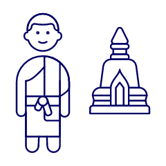 Asian Monk 1 Illustration from UX Line Set