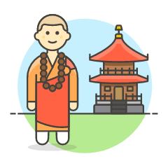 Chinese Monk 1 Illustration from UX Colors Set