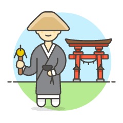 Japanese Monk 1 Illustration from UX Colors Set