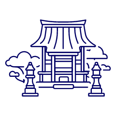 Japanese Shrine Illustration from UX Line Set
