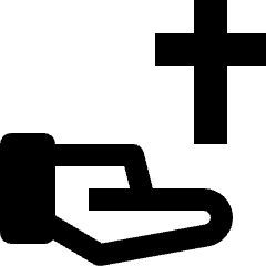 Religion Christian Hand Icon from Nova Solid Set