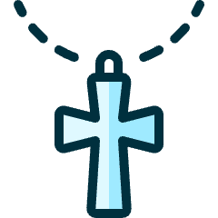 Religion Cross Necklace Icon from Ultimate Duotone Set