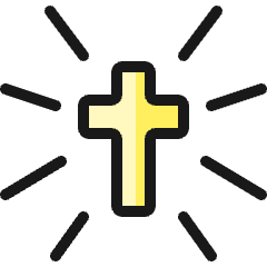 Religion Cross Icon from Ultimate Colors Set