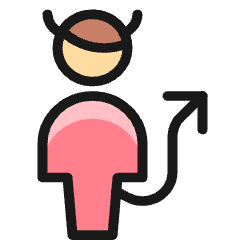 Religion Devil Icon from Ultimate Colors Set