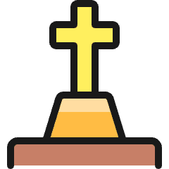 Religion Grave Icon from Ultimate Colors Set