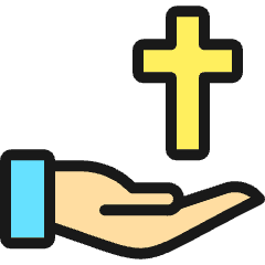 Religion Hand Icon from Ultimate Colors Set