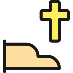 Religion Hand 1 Icon from Ultimate Colors Set