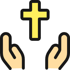 Religion Hands Icon from Ultimate Colors Set