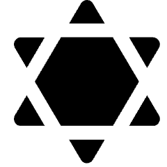 Religion Hexagram Icon from Nova Solid Set