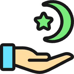 Religion Islam Hand Icon from Ultimate Colors Set