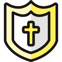 Religion Shield 1 Icon from Ultimate Colors Set
