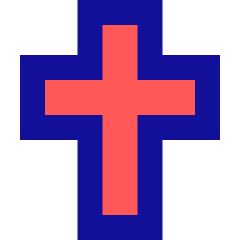 Christian Cross 1 Icon from Sharp Pop Set