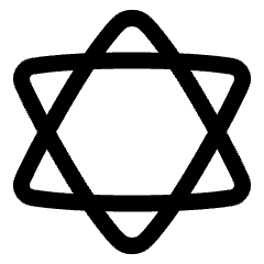 Hexagram Icon from Plump Line Set