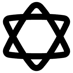 Hexagram Icon from Plump Solid Set