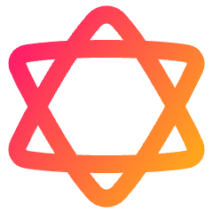 Hexagram Icon from Plump Gradient Set