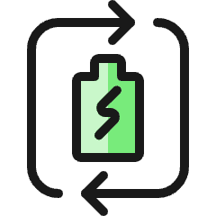 Renewable Energy Battery Charge Icon from Ultimate Colors Set