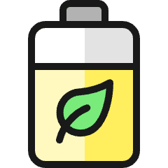 Renewable Energy Battery Leaf 1 Icon from Ultimate Colors Set