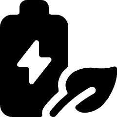 Renewable Energy Battery Leaf Icon from Ultimate Bold Set